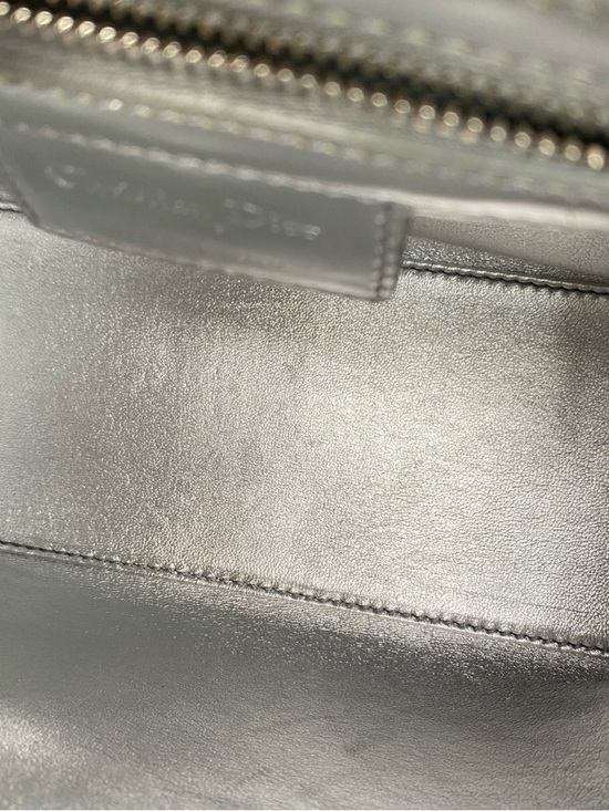 Dior | Lady Dior Five‑Row Silver Patent Top Handle | Excellent Condition - Picture 9 of 9